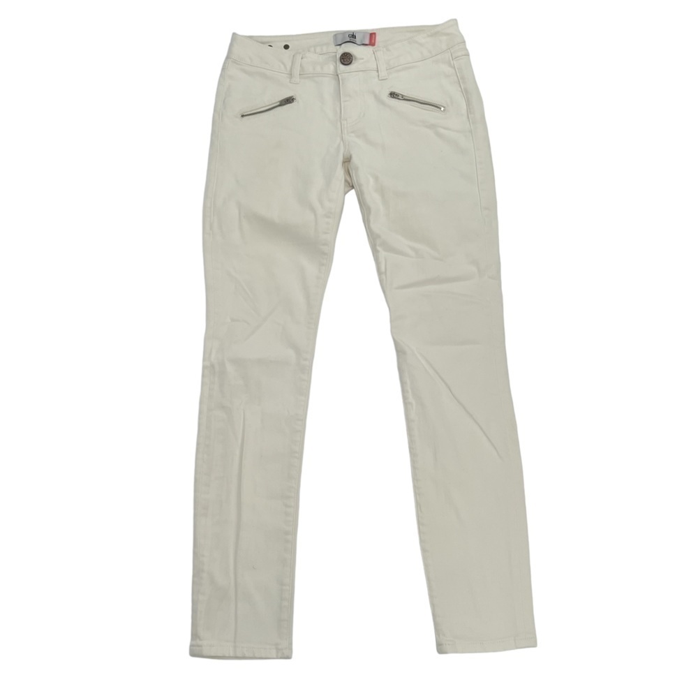 CAbi Ivory Skinny Denim Jeans Size 2 Women’s
